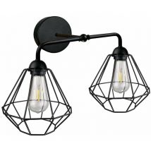 1404 Foskal Aplique Negro, 24cm, 2x E27 - Keter Lighting