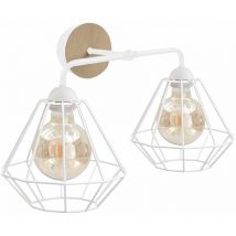 Keter Lighting - 1419 Foskal Applique Blanc, Bois, 24cm, 2x E27