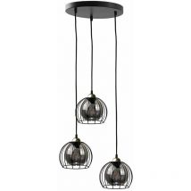 1487 Solo Cluster Pendel-Deckenleuchte Schwarz, 30cm, 3x E27 - Keter Lighting