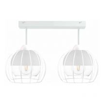 Keter Lighting - 1509 Solo Semi Plafonnier Blanc, 50cm, 2x E27