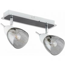 Keter Lighting - 1510 Sky Twin Plafonnier Blanc, 28cm, 2x E14