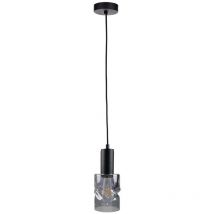 1542 Plafoniera a sospensione Cross Slim nera, 10 cm, 1x E27 - Keter Lighting
