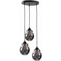 Keter Lighting - 1571 Loki Cluster Suspension Plafonnier Noir, 30cm, 3x E27