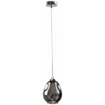 1578 Loki Dome Lámpara de Techo Colgante Plata, 15cm, 1x E27 - Keter Lighting