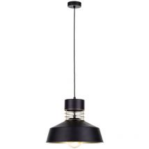 173 Plafoniera a sospensione a cupola in titanio oro, nero, 34 cm, 1x E27 - Keter Lighting