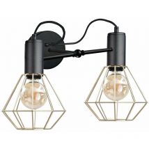 Keter Lighting - 1795 Lars Applique Noir, 25cm, 2x E27
