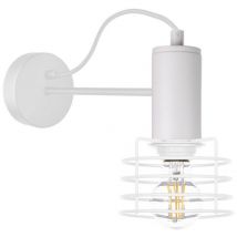 Keter Lighting - 1810 Lampada da parete Rune bianca, 25 cm, 1x E27