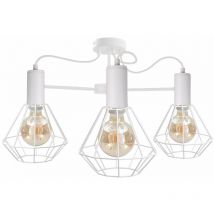 Keter Lighting - 1816 Lars Plafonnier semi-encastré à bras multiples Blanc, 60cm, 3x E27