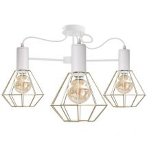 1836 Lars Multi Arm Lampada da soffitto semi-incasso bianca, 60 cm, 3x E27 - Keter Lighting