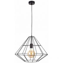 Keter Lighting - 185 Kira Wire Frame Suspension Plafonnier Noir, 52cm, 1x E27