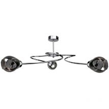 1891 Zahra Multi Arm Lampada da soffitto semi-incasso argento, 67 cm, 3x E27 - Keter Lighting