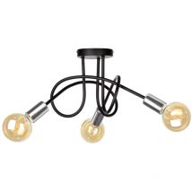 1921 Rumba Lampada da soffitto semi-incasso a braccio multiplo nero, argento, 50 cm, 3x E27 - Keter Lighting