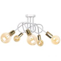 1926 Rumba Lampada da soffitto semi-incasso a braccio multiplo bianco, oro, 50 cm, 5x E27 - Keter Lighting