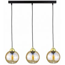 Keter Lighting - 1993 Ambre Bar Suspension Plafonnier Or, 60cm, 3x E27