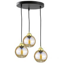 1994 Ambre Cluster Lampada da soffitto a sospensione oro, 30 cm, 3x E27 - Keter Lighting