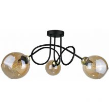 2002 Venus Lámpara de Techo Semi Empotrado Multi Brazo Oro, 70cm, 3x E27 - Keter Lighting