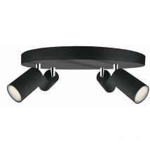 Keter Lighting - 2088 Oeil Grappes de spots pour plafond Noir, 30cm, 4x GU10