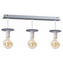 Keter Lighting - 274 Barre de spots de plafond Saturn Gris, 60cm, 3x E27