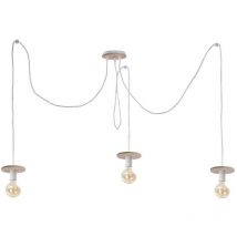 283 Lampada da soffitto a sospensione Saturn Cluster Naturale, 3x E27 - Keter Lighting