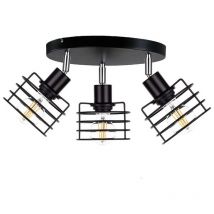 314 Cluster di faretti da soffitto Viva Nero, 35 cm, 3x E27 - Keter Lighting