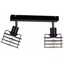 Keter Lighting - 315 Plafonnier Viva Twin Noir, 50cm, 2x E27