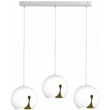 Keter Lighting - 406 Plafonnier Malaga Bar Blanc, 62cm, 3x E27