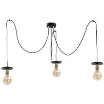 415 Lampada da soffitto a sospensione Saturn Cluster nera, 3x E27 - Keter Lighting