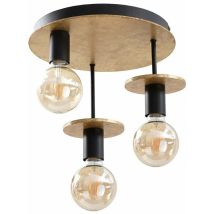 Keter Lighting - 418 Plafonnier semi-encastré Saturn à bras multiples Or, 30cm, 3x E27