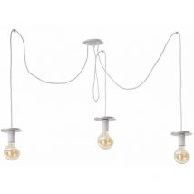 Keter Lighting - 429 Plafonnier Saturn Cluster Argent, 3x E27