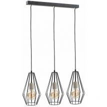 Keter Lighting - 433 Lex Bar Pendelleuchte Gold, 60cm, 3x E27