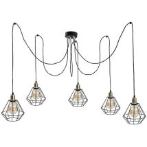 448 Plafoniera a sospensione Foskal Cluster Oro, 5x E27 - Keter Lighting