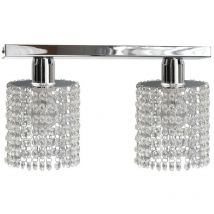 539 Faretto da soffitto Diament Twin con gocce sospese, 50 cm, 2x E27 - Keter Lighting