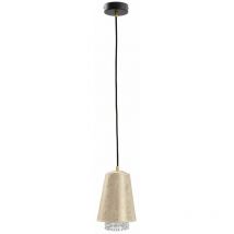 Keter Lighting - 544 Molly Dome Suspension Plafonnier Cristal Doré, 17cm, 1x E27