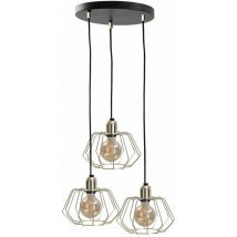Keter Lighting - 576 Plafonnier Laya Cluster Or, 32cm, 3x E27