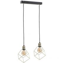 591 Plafoniera a sospensione Taho Bar Oro, 50 cm, 2x E27 - Keter Lighting