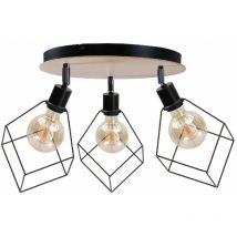 Keter Lighting - 607 Ruben Plafonnier Clusters Bois, 32cm, 3x E27