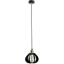 Keter Lighting - 611 Gemma Wire Frame Lampada da soffitto a sospensione nera, oro, 20 cm, 1x E27