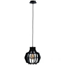633 Plafoniera a sospensione Bento Wire Frame nera, 28 cm, 1x E27 - Keter Lighting