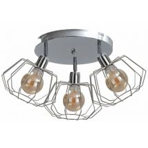 Keter Lighting - 737 Luna Grappes de spots de plafond argent, 32cm, 3x E27