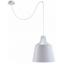 Keter Lighting - 751 Plafonnier Lea Dome Blanc, 38cm, 1x E27, Fil 200cm