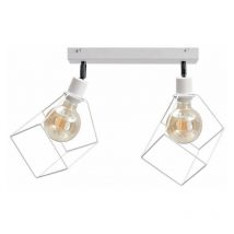 Keter Lighting - 770 Ruben Twin Deckenstrahler Weiß, 53cm, 2x E27
