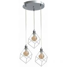 775 Ruben Cluster Pendelleuchte Silber, 32cm, 1x E27 - Keter Lighting