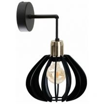 779 Applique Gemma Noir, Or, 20cm, 1x E27 - Keter Lighting