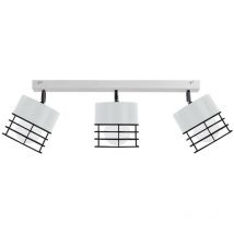 786 Faretto da soffitto Ohio Bar bianco, nero, 60 cm, 3x E27 - Keter Lighting