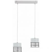 787 Ohio Bar Pendelleuchte Weiß, Schwarz, 50cm, 2x E27 - Keter Lighting
