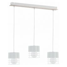 788 Casa Bar Pendelleuchte Weiß, Holz, 60cm, 3x E27 - Keter Lighting