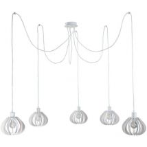 809 Nicoleta Cluster Lampada da soffitto a sospensione bianca, 5x E27 - Keter Lighting