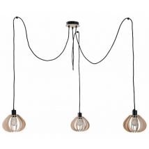 Keter Lighting - 828 Plafonnier suspendu Nicoleta Cluster Noir, 3x E27