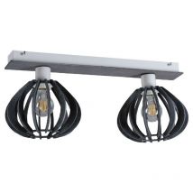 832 Faretto da soffitto Nicoleta Twin grigio, 52 cm, 2x E27 - Keter Lighting