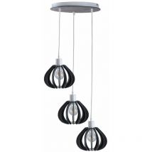 Keter Lighting - 836 Plafonnier Nicoleta Cluster Gris, 32cm, 3x E27